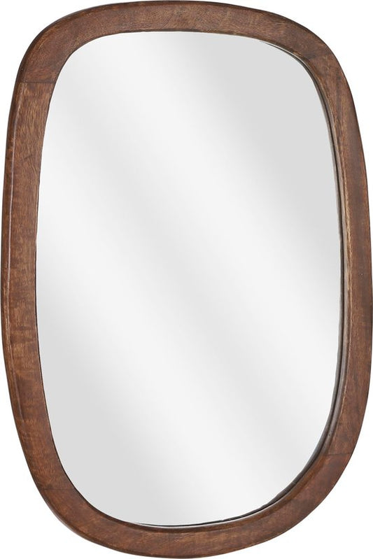 Mica Decorations Miroir mural Bosco - L35 x l50 cm - Bois de manguier - Marron foncé