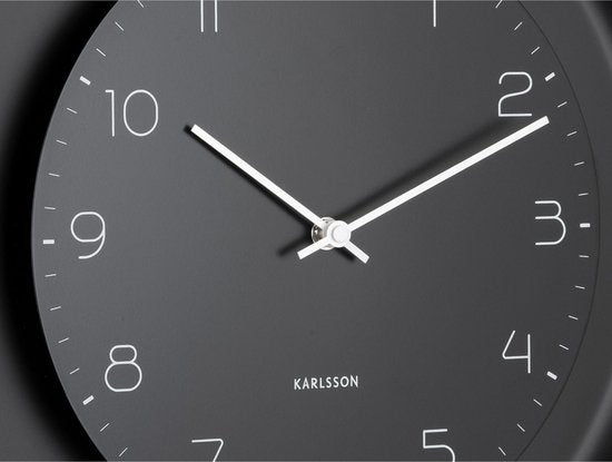 Horloge murale Karlsson Dual Disc - Noir - Ø38cm - Horloge murale moderne