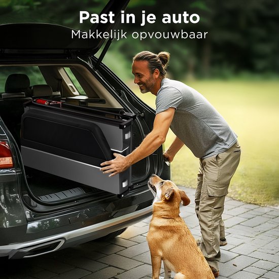 TrevoPet® Dog Bike Trailer XL - remorque pliante pour vélo - remorque pour chien avec rampe, système de suspension et résistance aux intempéries - convient aux vélos électriques - 45 kg - gris
