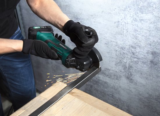 VONROC Accu Angle Grinder - VPower 20V - Ø115MM - Avec poignée latérale et sac - Sans batterie ni chargeur