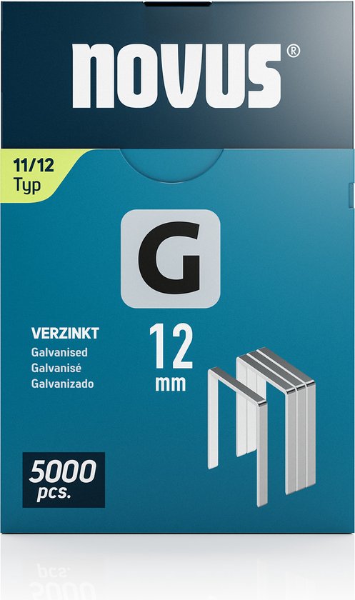 Novus Tools 042-0768 Agrafes avec fil plat Type 11 5000 pièce(s) Dim. (l x l) 12 mm x 10.6 mm
