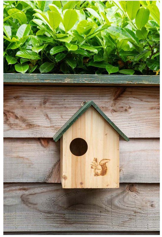 Lifetime Garden Squirrel Feeder - Accessoires de jardin - Nichoir avec 3 ouvertures - Crochet de suspension inclus - 25x26x28 cm