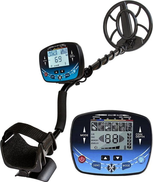 EarthVision Détecteur de métaux TerraWave PRO - Pour enfants et adultes - Hauteur réglable - Etanche - Léger