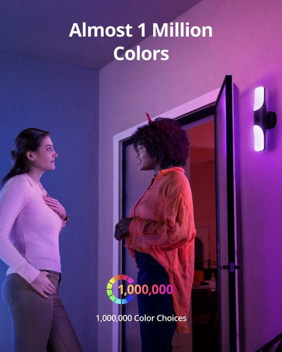 eufy Security S100 Applique murale avec caméra - Applique murale avec caméra - Résolution 2K - Éclairage 1 200 lumens - Vision nocturne couleur - Détection intelligente AI - Étanchéité IP65 - Pas de frais mensuels - Filaire
