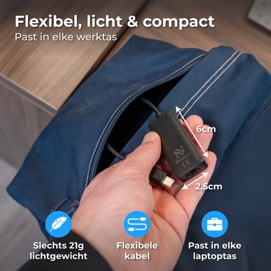 Nuvance Ethernet Adapter - USB C - 1000 Mbps - USB C to Ethernet - Internet - Network - Lan - Adapter