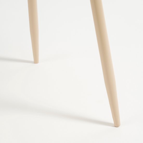 Mica Decorations Table d'appoint Flores - H44 x Ø40 cm - Métal - Beige