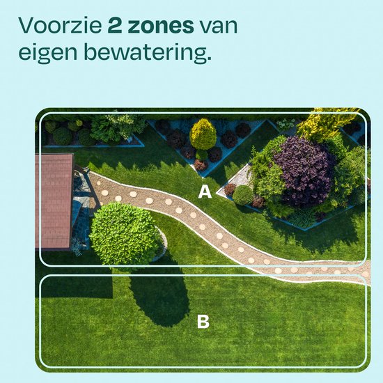 VONROC Programmateur d'arrosage à 2 voies - Ordinateur d'arrosage pour 2 zones - Temps et fréquence d'arrosage réglables par zone