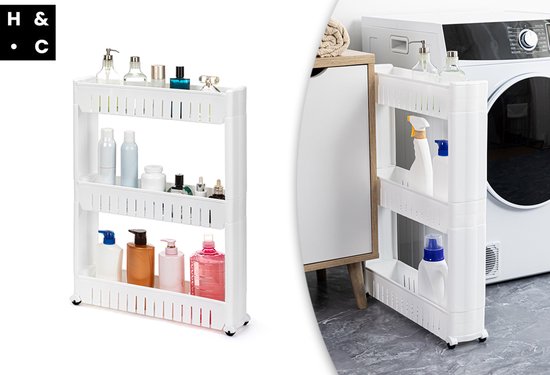 Home&Comfort Chariot de cuisine à roulettes - Rangement compact - 3 étages