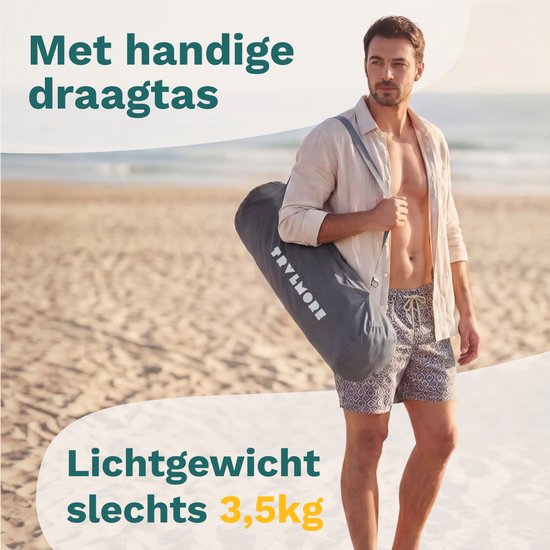 TRVLMORE Chaises de plage - Lot de 2 - Pliables et démontables - Capacité de charge de 130KG - Légères - Avec sac de transport et porte-gobelet - Dossier haut - Gris