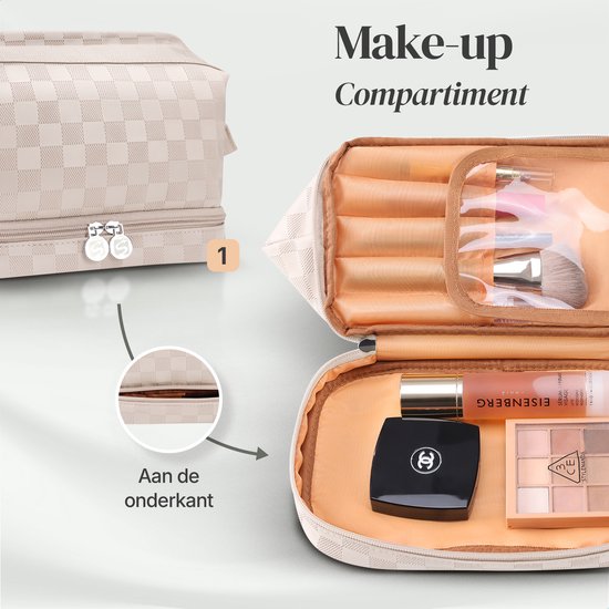 Skycases Travel Essentials - Trousse de toilette et de maquillage - Imperméable et compacte - Convient pour le voyage et l'usage quotidien - Unisexe - Rose clair