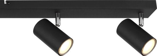 Globo Robby projecteur apparent - noir avec chrome - 6 lampes - 6xGu10 - Smart suitable