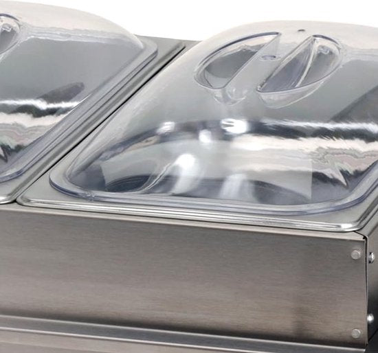 Chauffe plat et assiette - Excellent Electrics - Plaque chauffante - Acier inoxydable - 300W - 53 x 35 x 10cm - gris