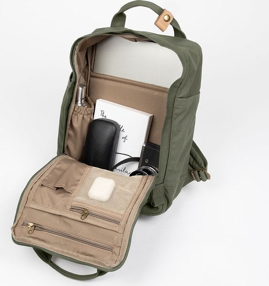 Sac à dos pour ordinateur portable Doughnut / Sac à dos / Cartable - 14 pouces - Macaron PFC Free - Army Green