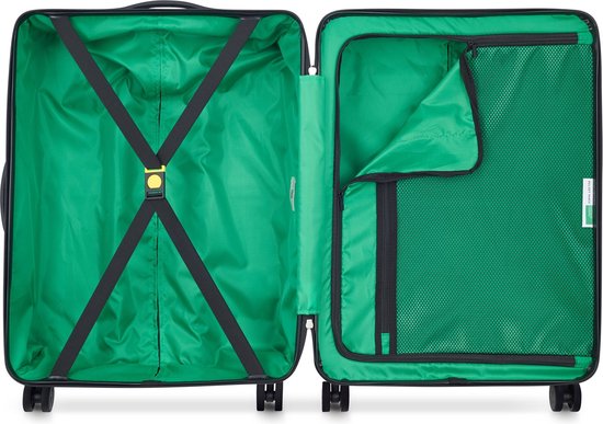 Delsey Paris x United Colors Of Benetton - Set de valises Now - 3 pièces - Bagage à main 34L + bagage à main 65L et 93L - Vert