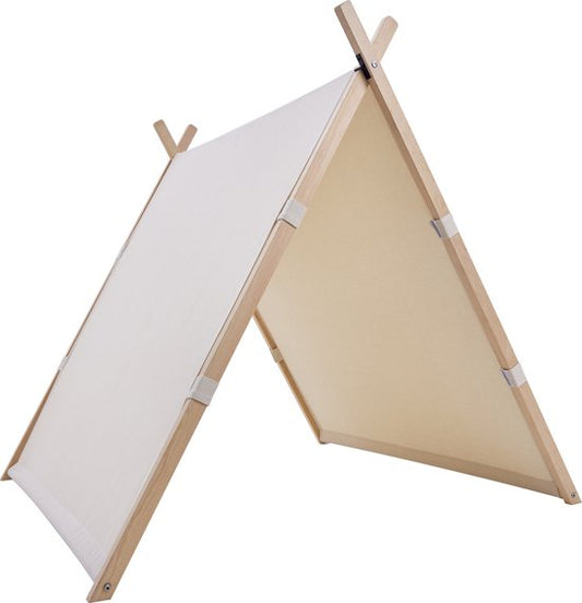 Sunny Como Tente de jeu Crème– Wigwam Tipi pour enfants - bâtons en bois FSC - 123x106x107cm