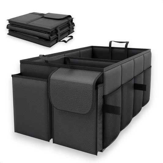 Organisateur de coffre - Compact et spacieux - Accessoires de voiture - Boîte de rangement pour siège auto - Pour siège arrière - Noir - Luft