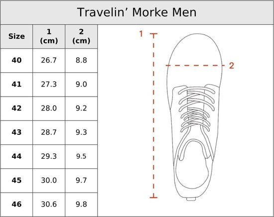 Travelin' Morke - Chaussures de randonnée pour hommes - Imperméables - Marine - Taille 44