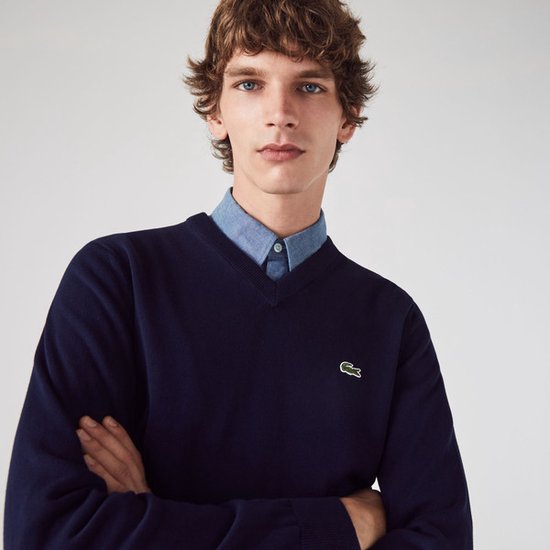 Lacoste Organic Cotton V-neck Sweater - Maillots de sport - marine (bleu marine) - Hommes