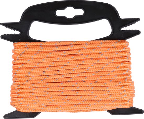 BLACK+DECKER Sangle d'arrimage avec Oproller 20 mètres - Incl. Sangle d'arrimage Oproller - Sangle d'arrimage - Corde de transport - Cordon élastique - avec parties réfléchissantes - Gestion du transport - Nylon/ Plastique - Orange/Noir