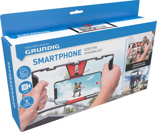 Grundig Smartphone Video Rig - Poignée - Noir/Rouge