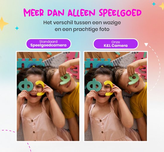 K&L Digital Kids Camera Kids 32GB - Caméra vlog pour enfants - Caméras numériques pour enfants - Appareil photo pour enfants - Appareil photo pour enfants