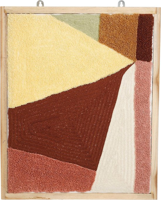 Collection In The Mood Décoration murale - L59 x B45 cm - Coton/bois FSC - Marron foncé