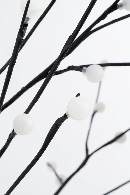 Luca Arbre à lumière avec éclairage LED blanc classique - H150 x Ø80 cm - Métal - Noir