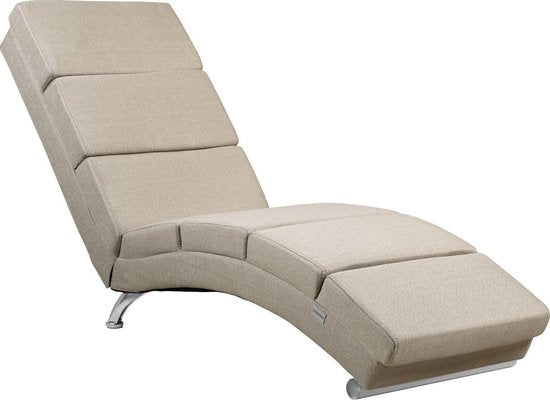 Casaria Recliner London - Chaise longue chromée - Sand