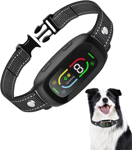Dutchwide Anti-Bark Collar Pro - 100% étanche - Collier de dressage pour chiens - Avec dispositif anti-aboiement - Convient aux petits et grands chiens - Aide au dressage des chiens