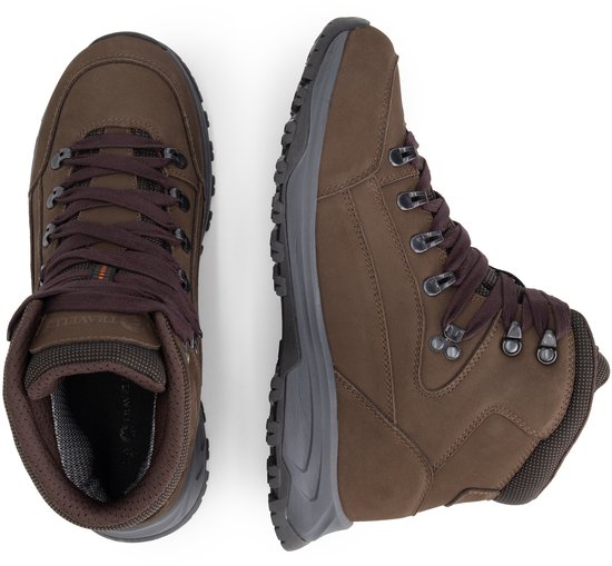 Travelin' Glesborg Men - Chaussures de randonnée mi-hautes - Imperméables - Marron - Taille 44