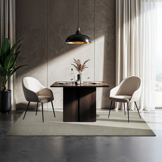 tectake® Tapis à poils courts - 120 x 170 cm - Sable - Tapis pour le salon, la chambre à coucher, la salle à manger - Facile d'entretien et lavable - Sous-couche antidérapante - Antiallergique - Diverses tailles et couleurs