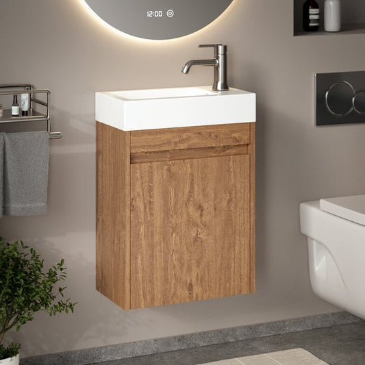 Armoire de toilette Mirlux Chêne Chaud - Armoire de toilette - Meuble de toilette - Armoire de toilette