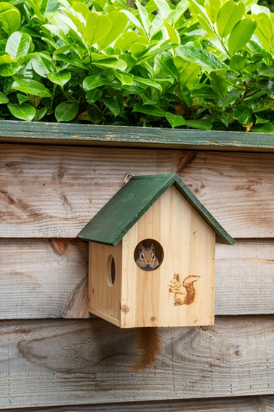 Lifetime Garden Squirrel Feeder - Accessoires de jardin - Nichoir avec 3 ouvertures - Crochet de suspension inclus - 25x26x28 cm