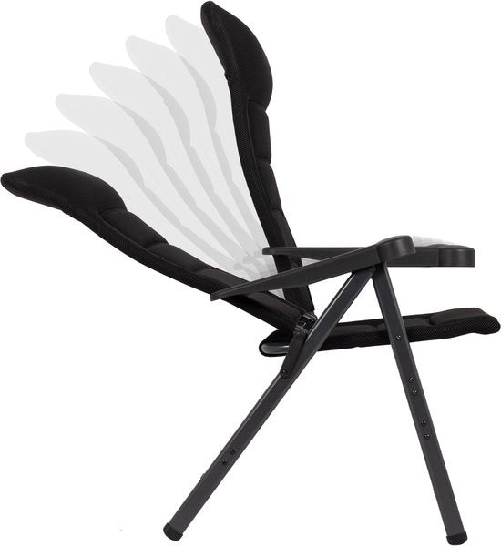 Crespo - Chaise de plage - XL - AP/238 - Air-Deluxe - Noir - Modèle 2025