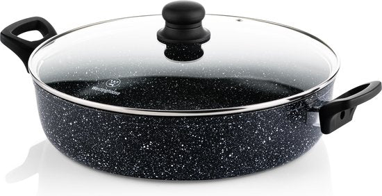 Casserole - Westinghouse - Ø 32 cm - Induction - Sans PFOA - Couvercle inclus - Marbre noir