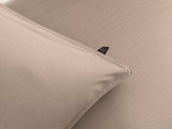 ZoHome Satinado Housse de couette - Litsjumeaux - 240x200/220 cm - Forest Sand