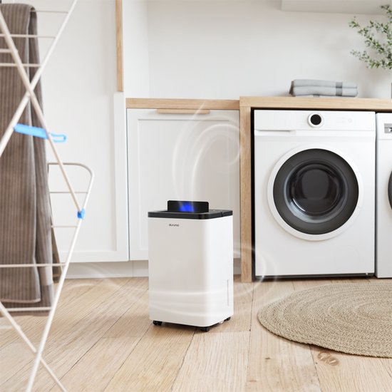 Déshumidificateur Auronic - Compact Pro Plus - 12L - Chambre à coucher, salle de bain, salon et bureau - Hydratant pour l'intérieur - Blanc