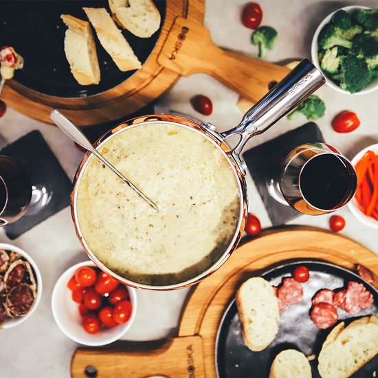 Set à fondue Boska en cuivre - Fondue au fromage - pour 1300 grammes de fromage - 1.7 L