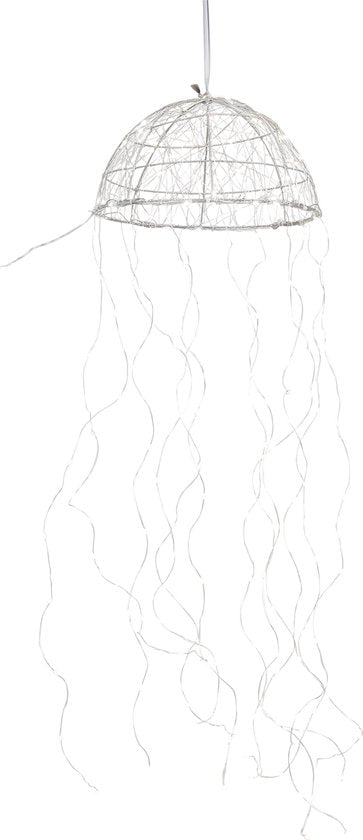 Luca Lighting Lustre Méduse avec éclairage LED blanc chaud - L100 x Ø27 cm - Silver