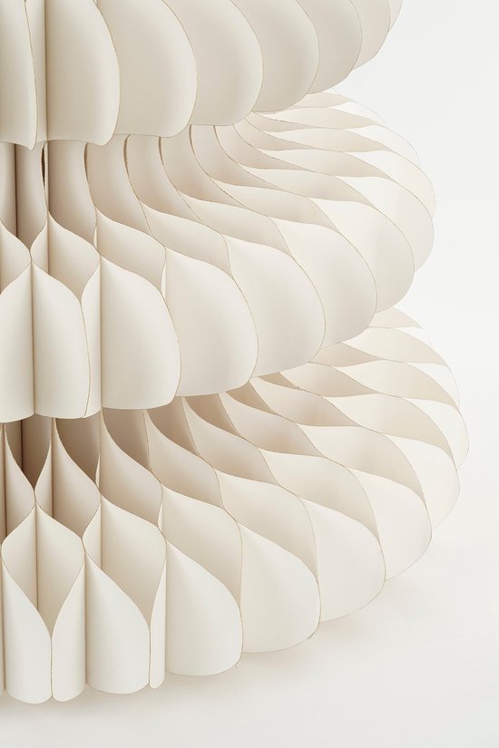 Maison des Saisons Décoration sapin de Noël - H152 x Ø104 cm - Papier - FSC Mix - Blanc