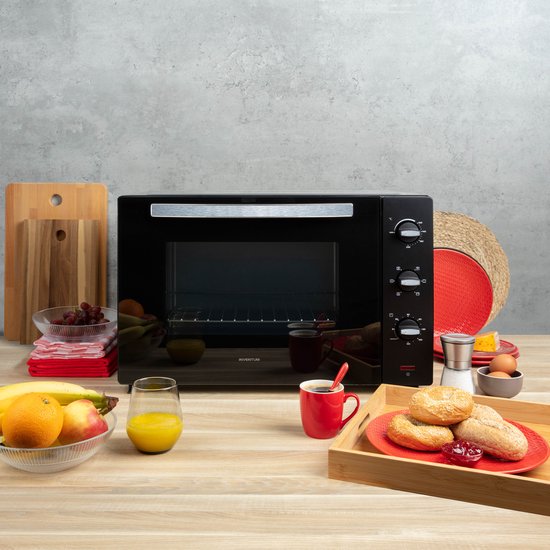 Inventum OV607B - Four à convection indépendant - Brûleur rotatif - 60 litres - 2000 watts - 6 programmes - Noir