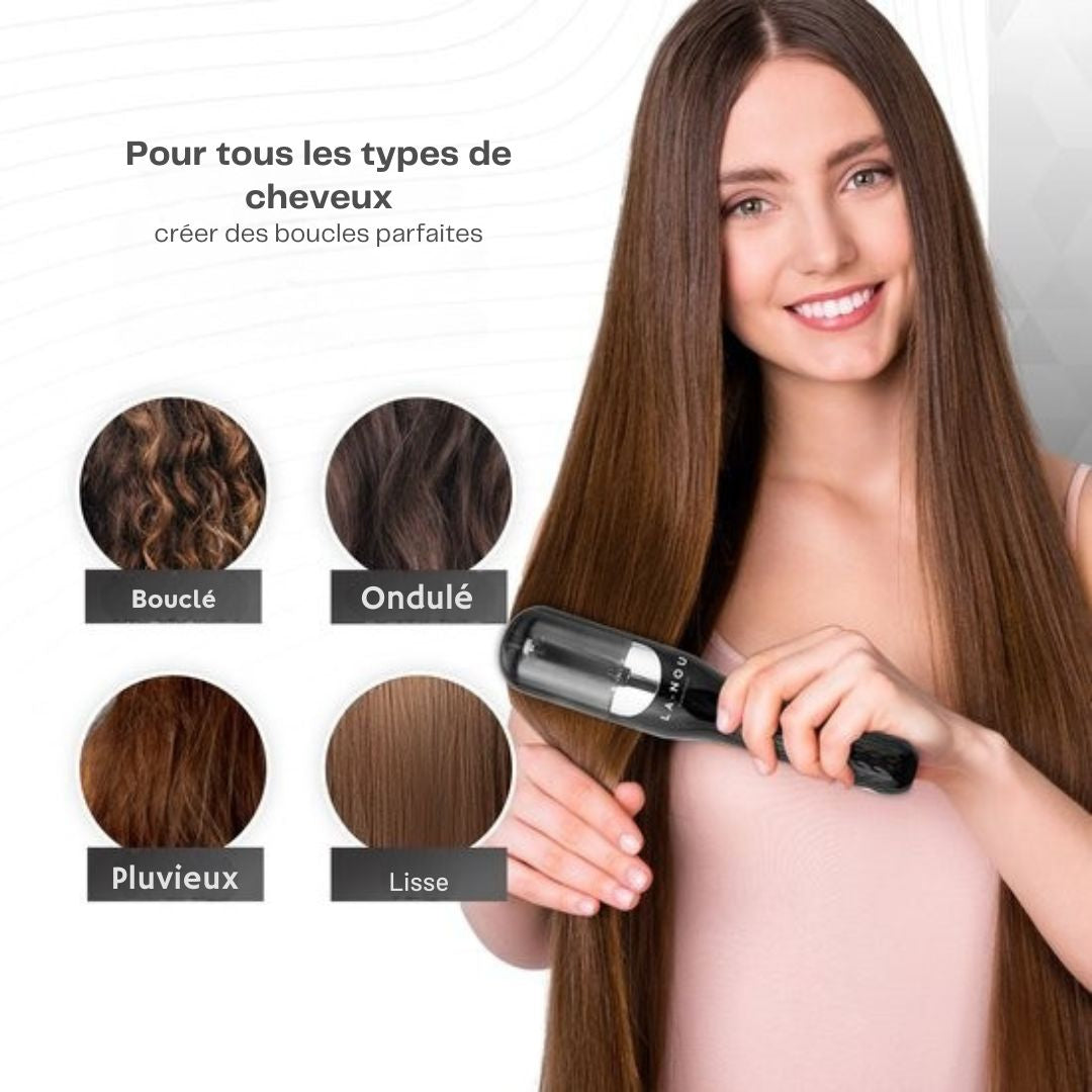 Tondeuse pour pointes fourchues - La Nou® - Inclut les accessoires - Noir