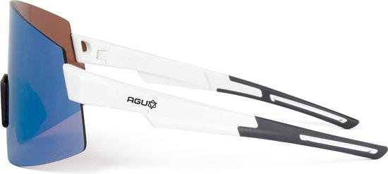 Lunettes AGU Vigor XL HDII Unisex - Blanc - Traitement antibuée et hydrophobe - UV400 - 2 lentilles supplémentaires - Coussinets anti-allergènes - Sac de rangement inclus