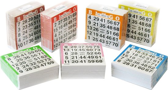 Cartes de bingo 500 feuilles