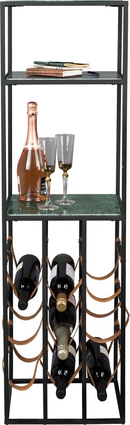 Dutchbone Mil Wine Cabinet Marble/ Metal - Multi colour