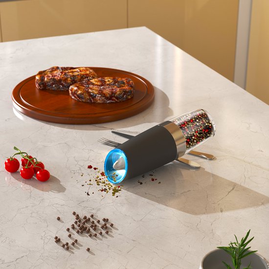 Moulin à sel et à poivre - Moulin à sel et à poivre électrique - Moulin à épices électrique - Set sel et poivre - Rechargeable