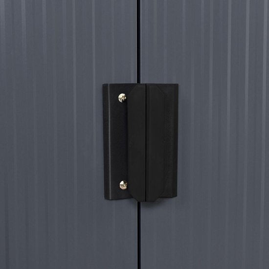Juskys Maison d'été en métal M - base métallique avec deux portes coulissantes- 213 × 130 × 173cm - anthracite