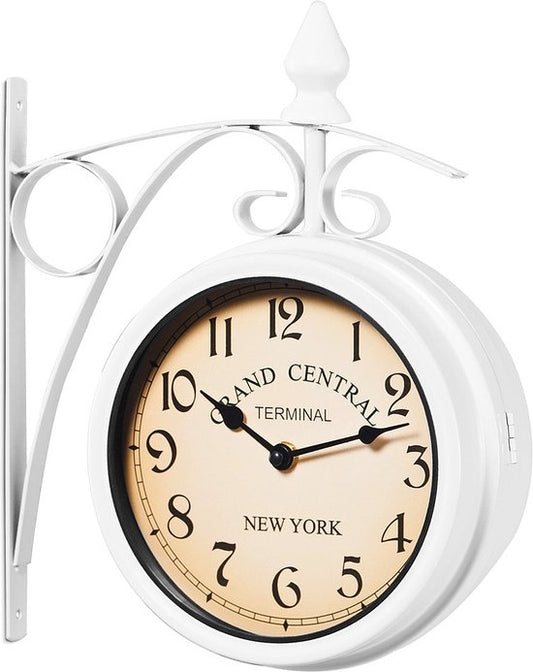 Horloge Retro - Deuba - Retrostyle - Station Clock/Clock - 29 x 9.5 x 32.5 cm -White