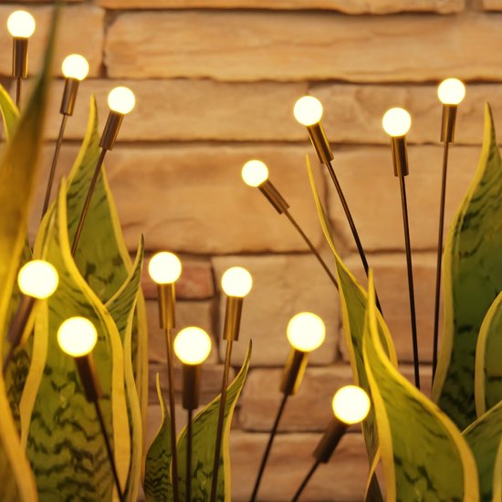 Sinji Firefly LED bulbs - Lampes de jardin solaires, Lampes d'ambiance solaires, résistantes à l'eau et à la poussière, adaptées à l'extérieur, 2 pièces, noir