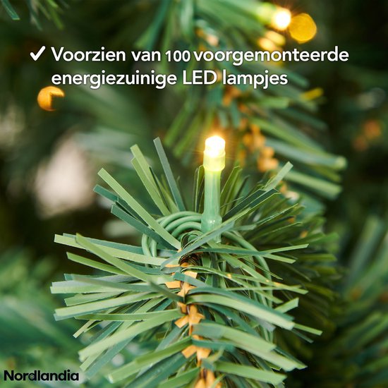 Nordlandia Guirlande Avec Lumières - Timer - Décoration de Noël - 500CM - Guirlande de Noël - Décoration de Noël - 100 LED - Batterie